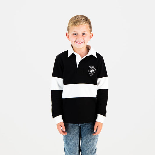 Provincial Sharks Kids 23 LS Rugby Jersey-Black
