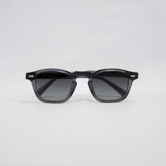 Old School Square Sunglasses-Charcoal
