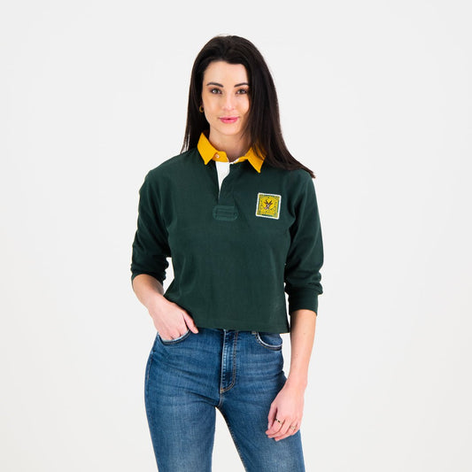SA Supporters Classic 3/4 Crop Rugby Jersey-OS Green