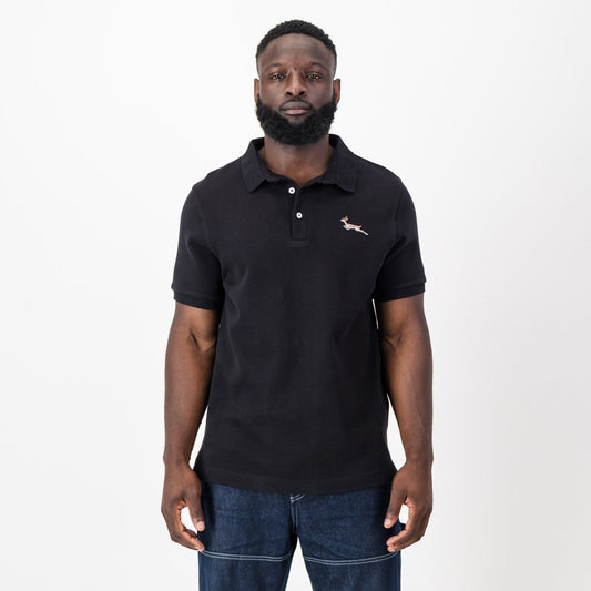 Springboks Nat Badge SS Polo-Black