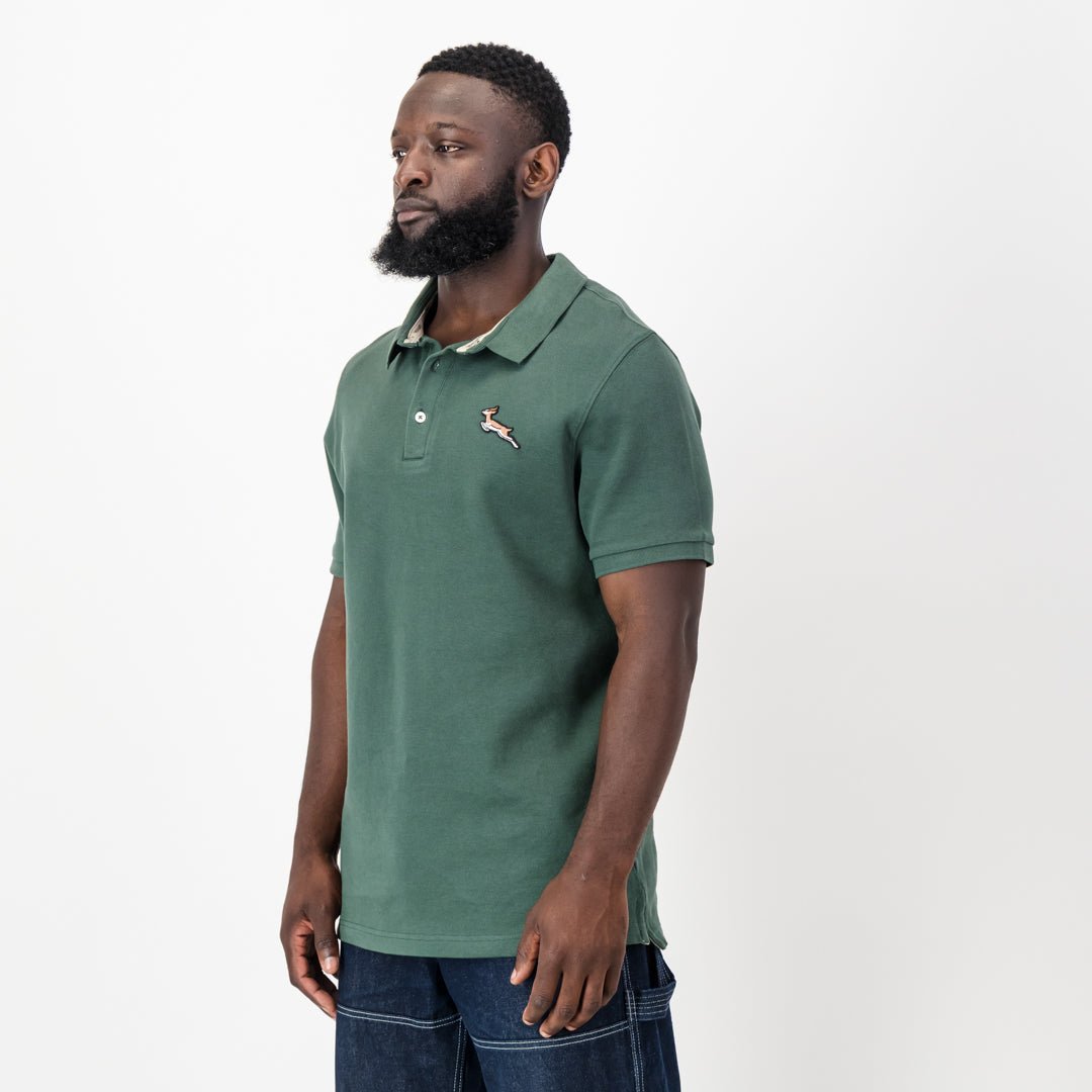 Springboks Nat Badge SS Polo-OS Green