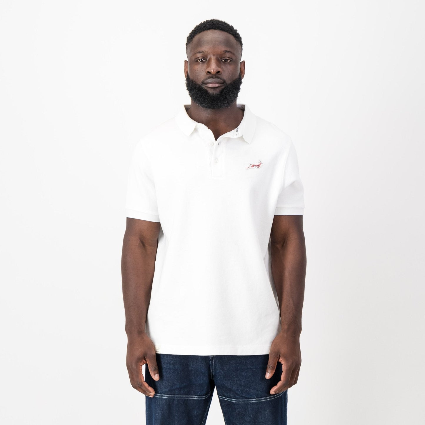 Springboks Pop Badge SS Polo-White