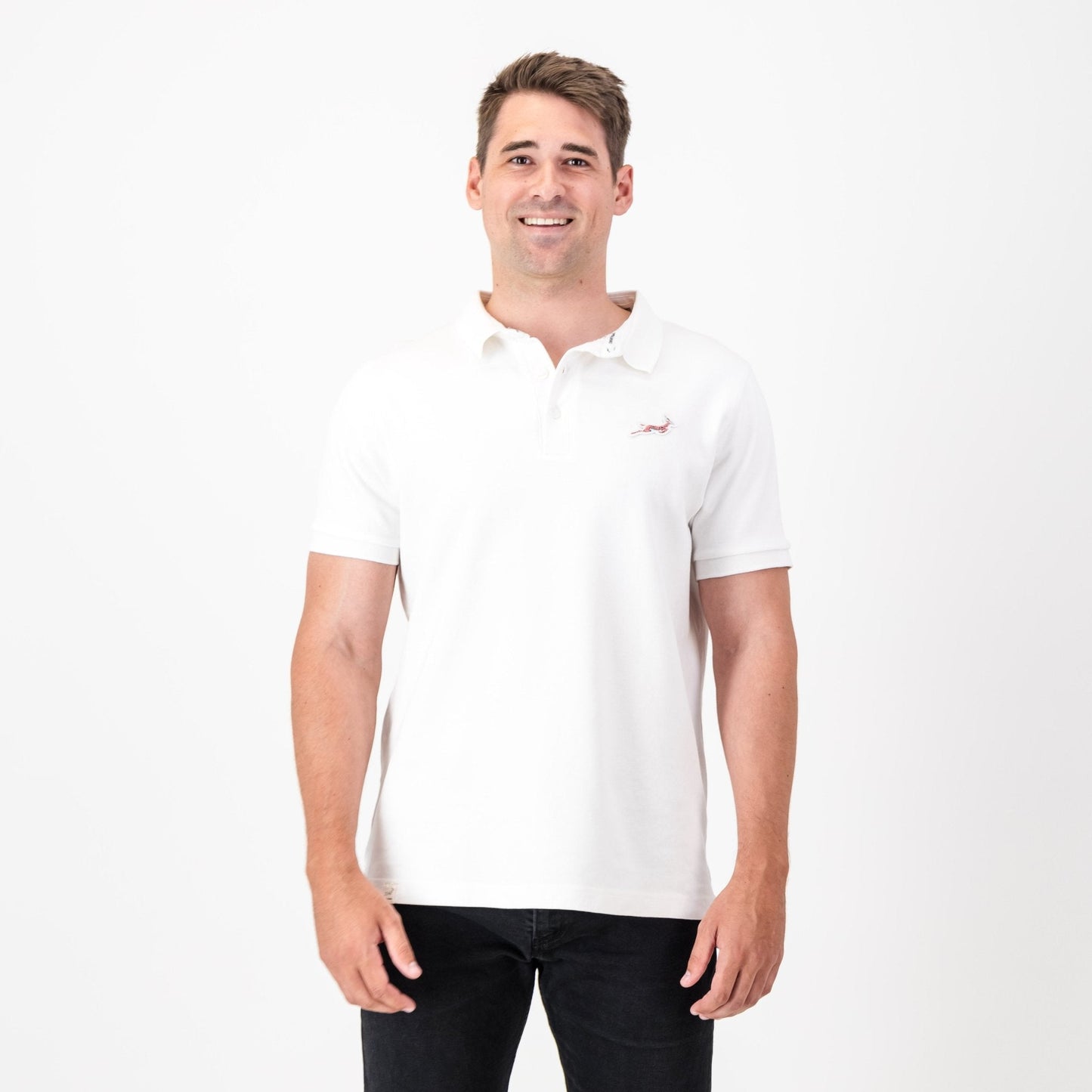 Springboks Pop Badge SS Polo-White