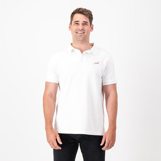 Springboks Pop Badge SS Polo-White