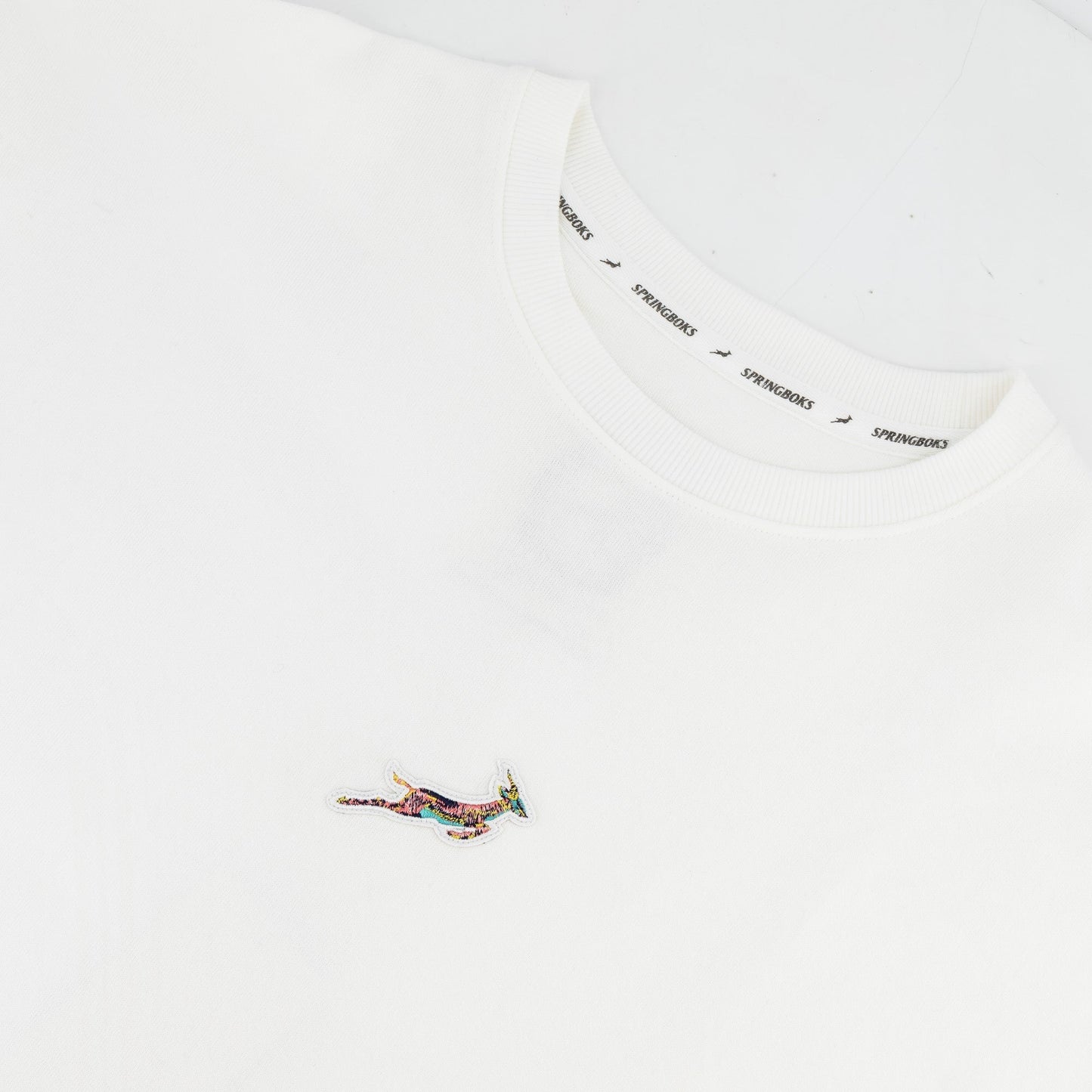 Springboks Pop Badge Crew Neck Sweat-Cloud Dancer