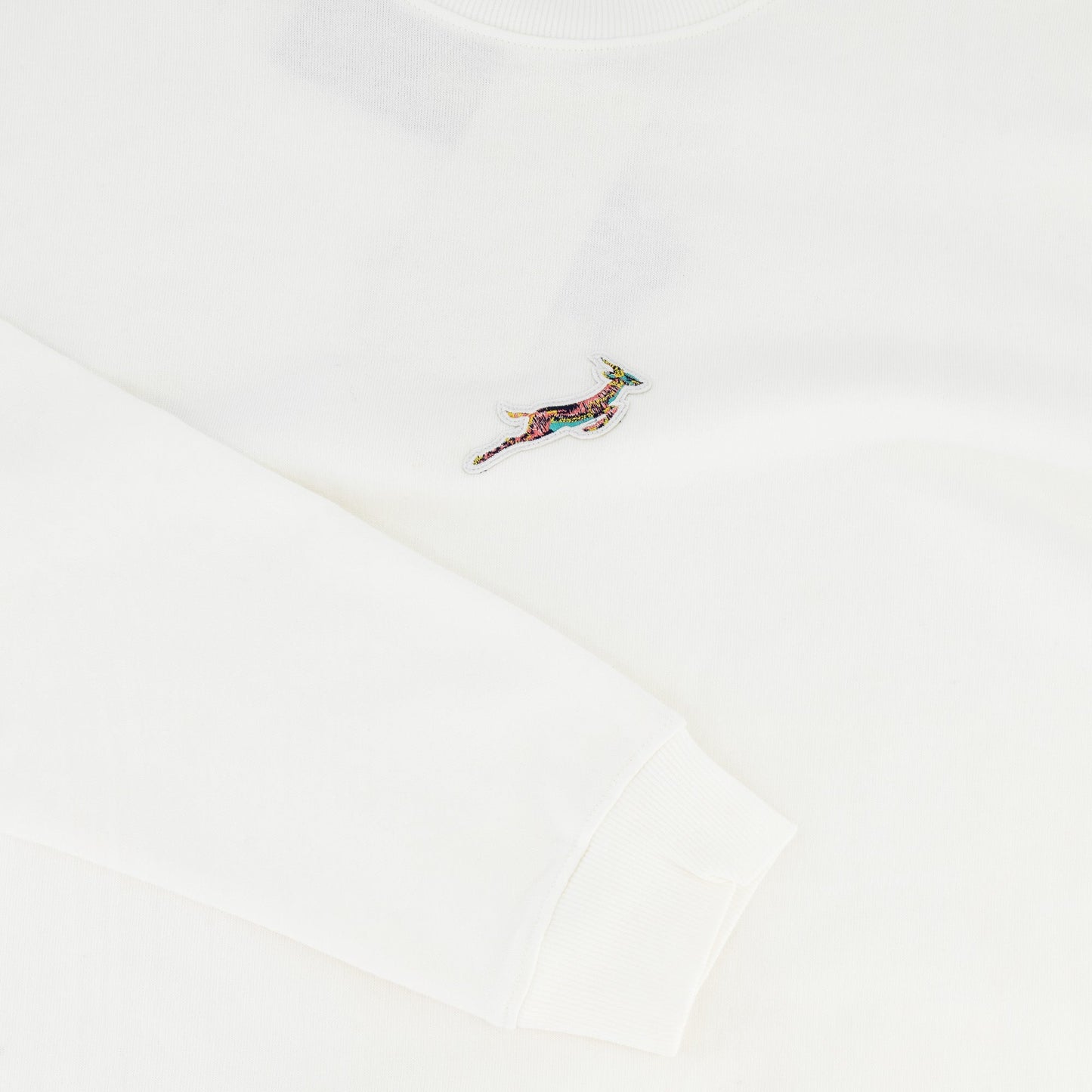 Springboks Pop Badge Crew Neck Sweat-Cloud Dancer