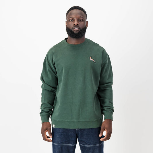 Springboks Nat Badge Crew Neck Sweat-OS Green