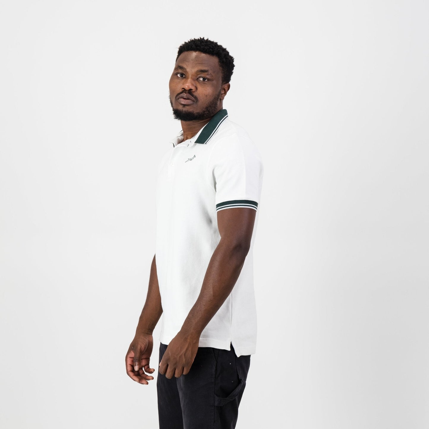 Springboks Tipped SS Polo-White