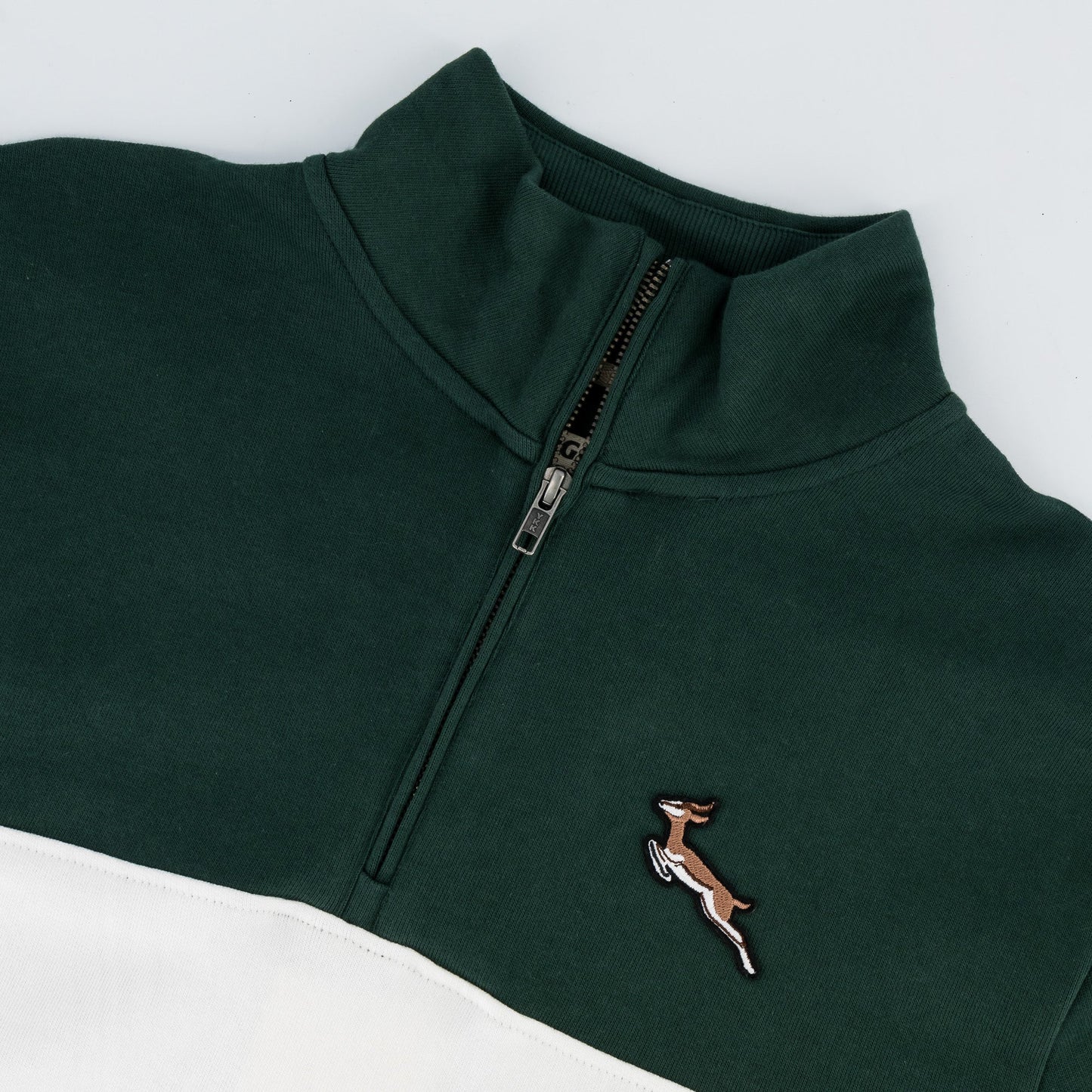 Springboks Classic Hoop Quarter Zip-OS Green