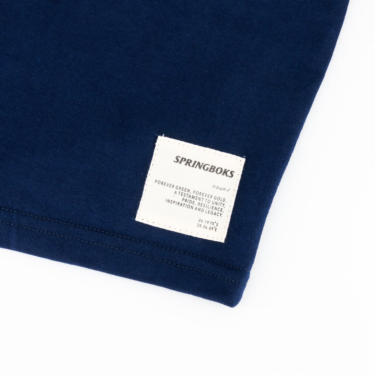 Springboks Flag Bok Regular Crew Tee-Navy