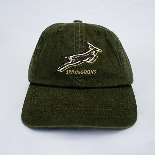 Springboks Triple Bok Dad Cap-Military Olive