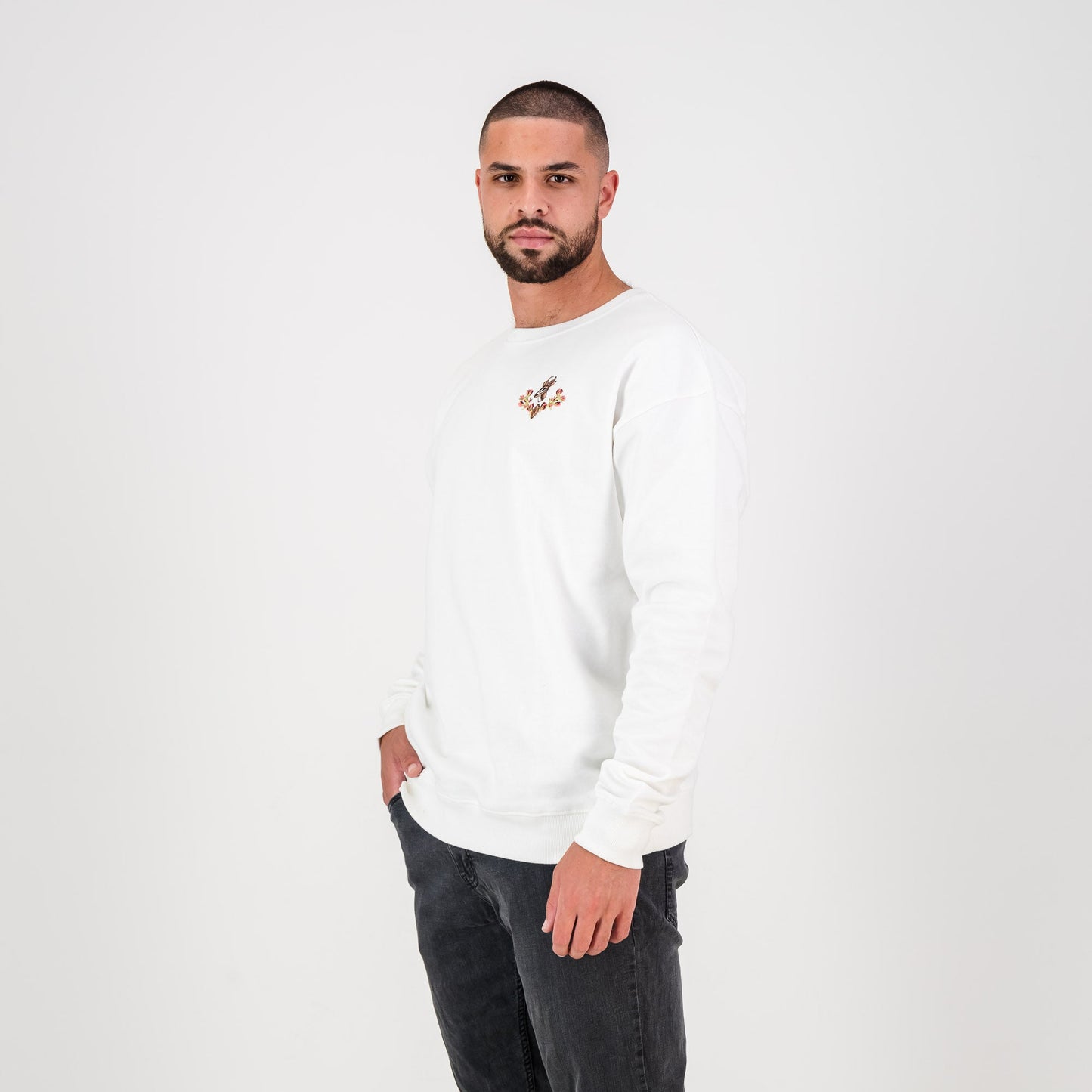 Springboks Wreath Crew Neck Sweat-Cloud Dancer