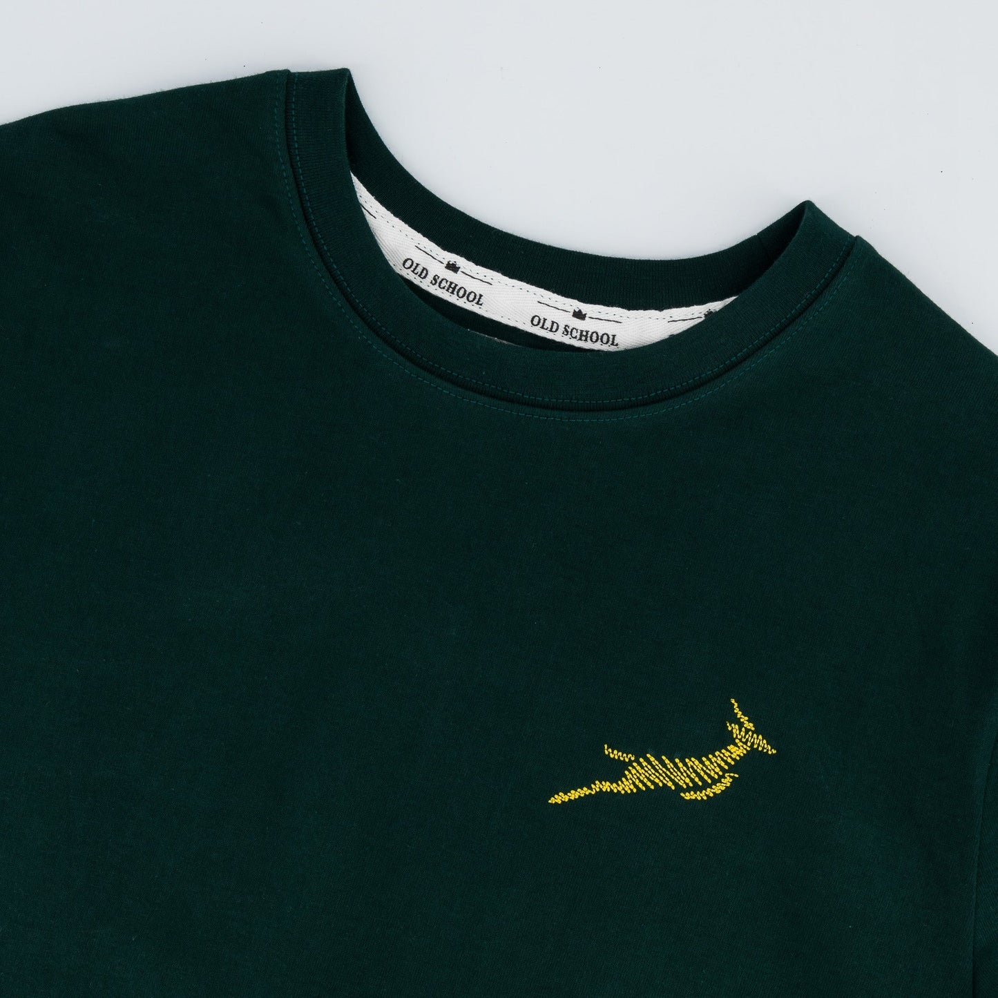 Springboks Zig Zag Bok Regular Crew Tee-OS Green