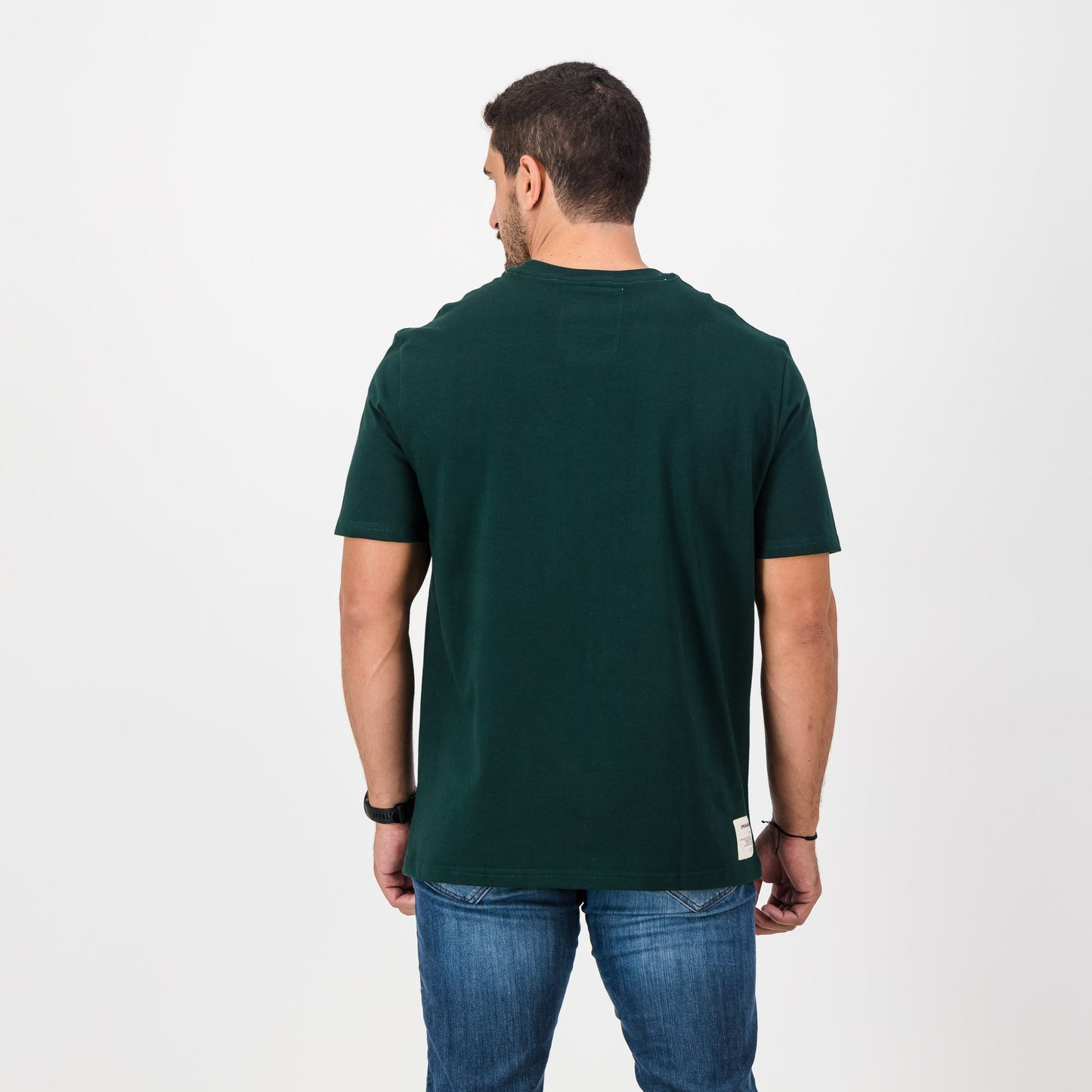 Springboks Zig Zag Bok Regular Crew Tee-OS Green