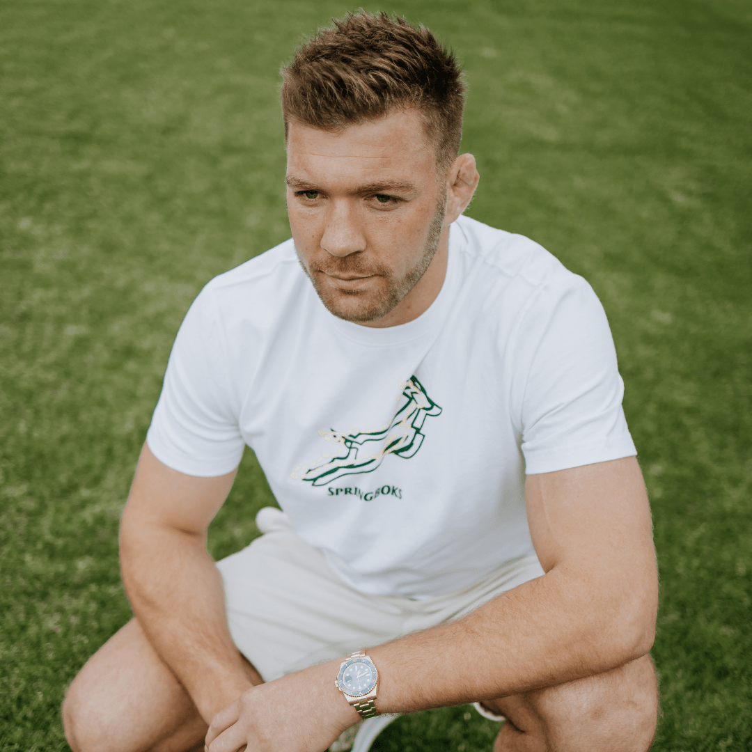 Springboks Triple Bok Regular Crew Tee-White