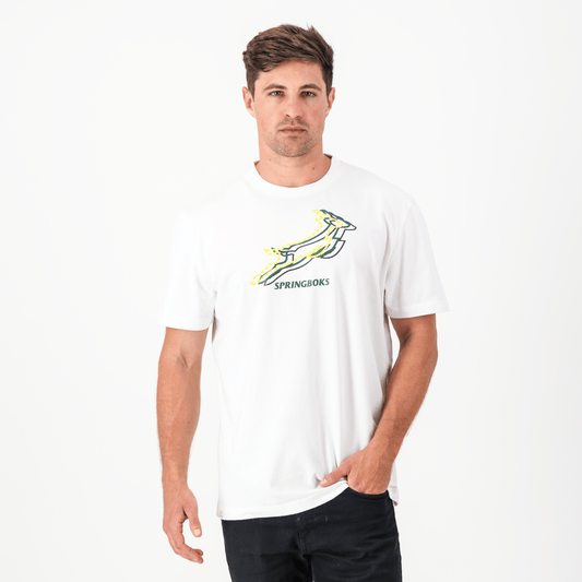 Springboks Triple Bok Regular Crew Tee-White