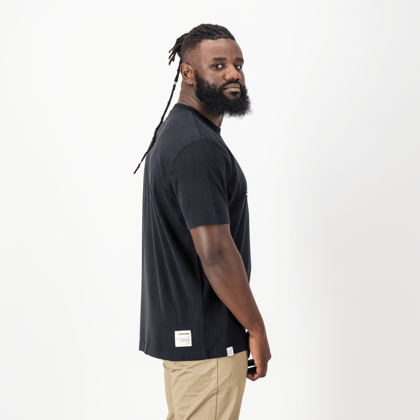 Springboks Triple Bok Regular Crew Tee-Black