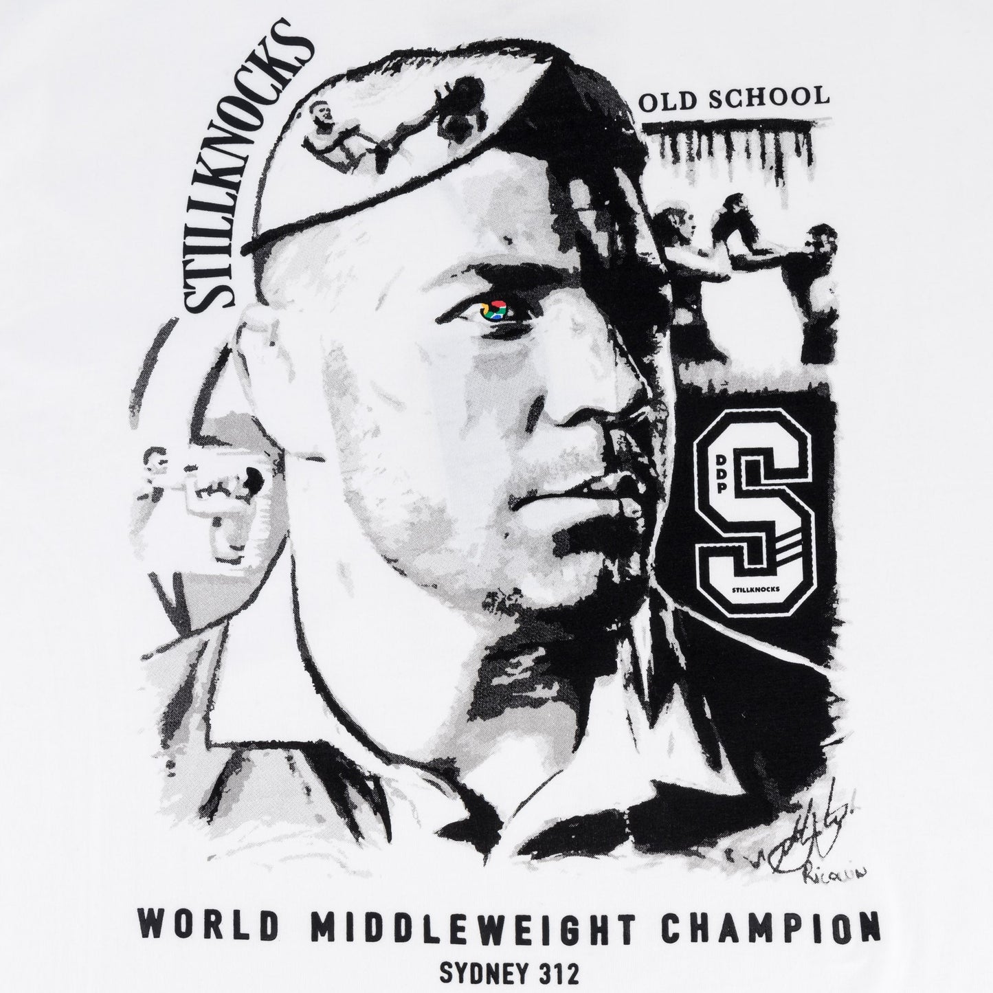 Stillknocks OG Artwork Boxy Crew Tee-White