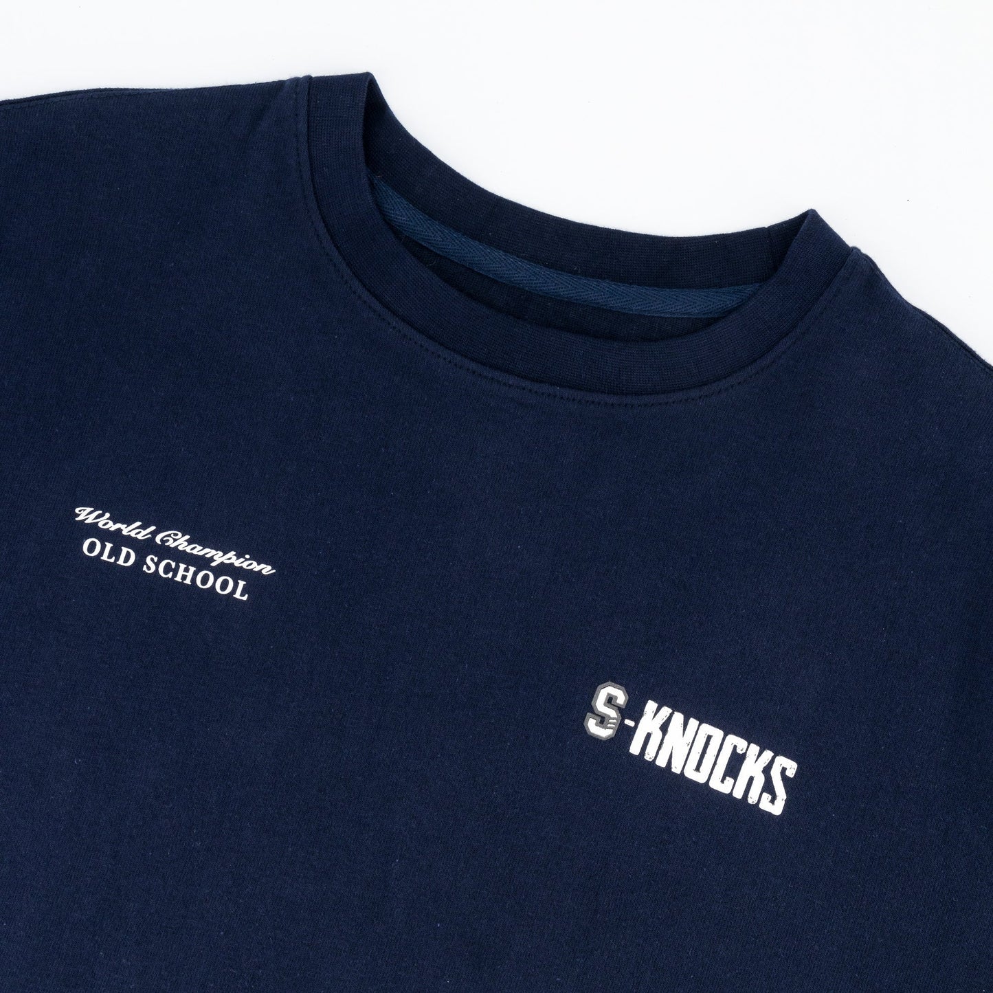 Stillknocks S-Knocks Boxy Crew Tee-Navy