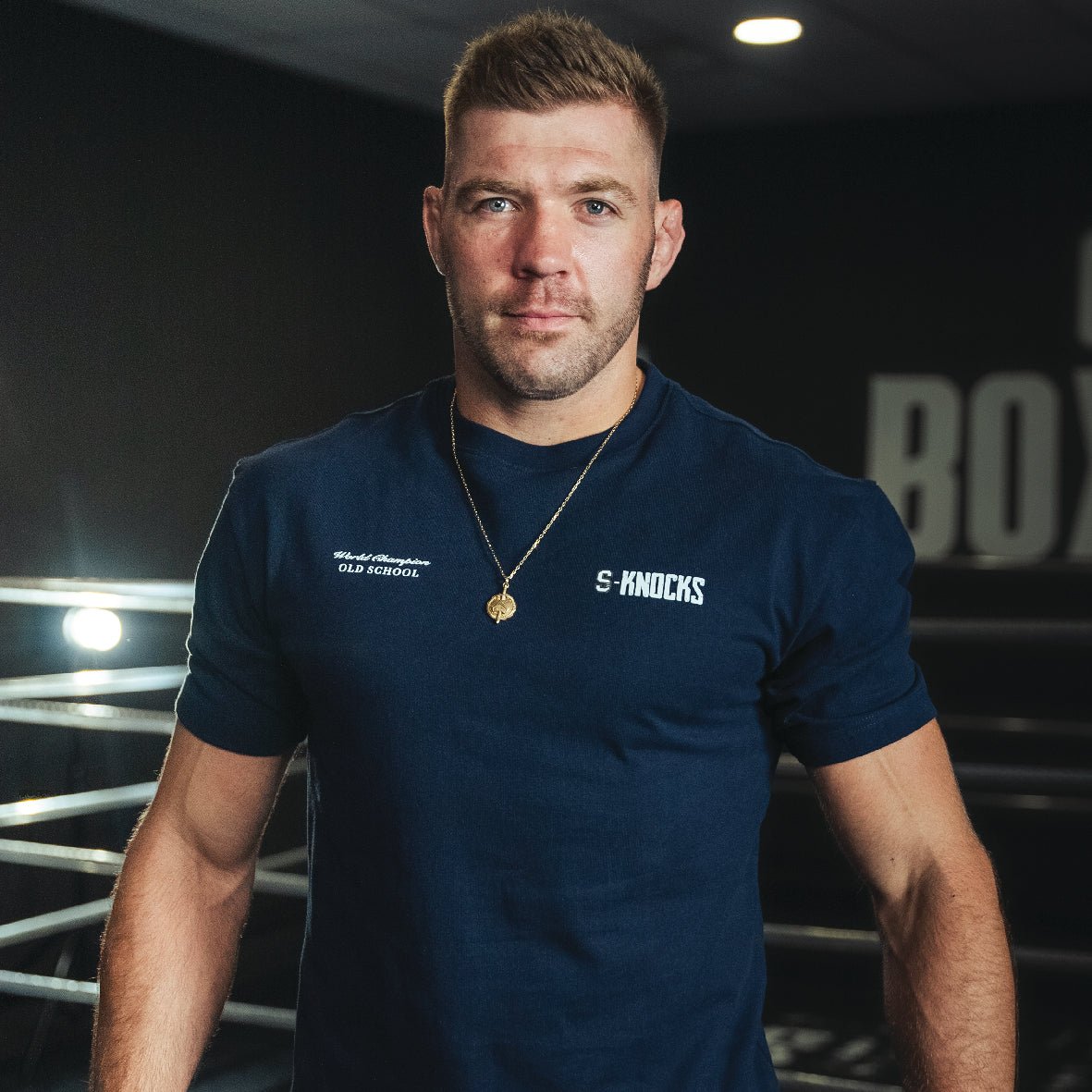 Stillknocks S-Knocks Boxy Crew Tee-Navy