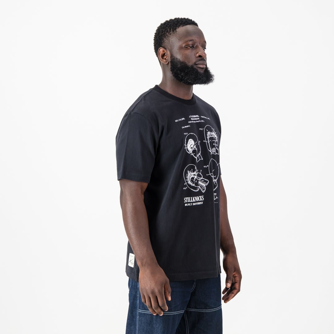 Stillknocks Technical Regular Crew Tee-Black