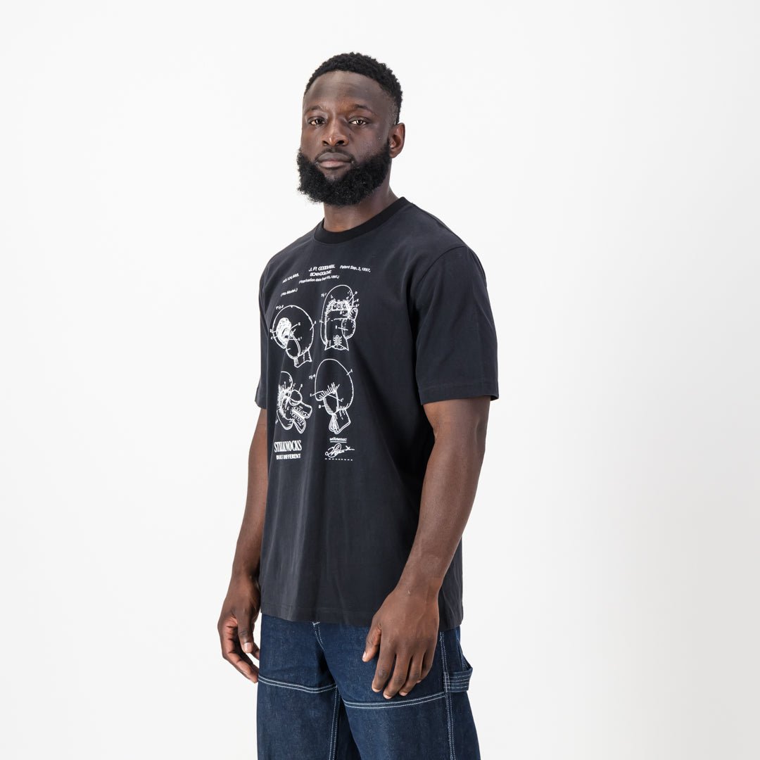 Stillknocks Technical Regular Crew Tee-Black