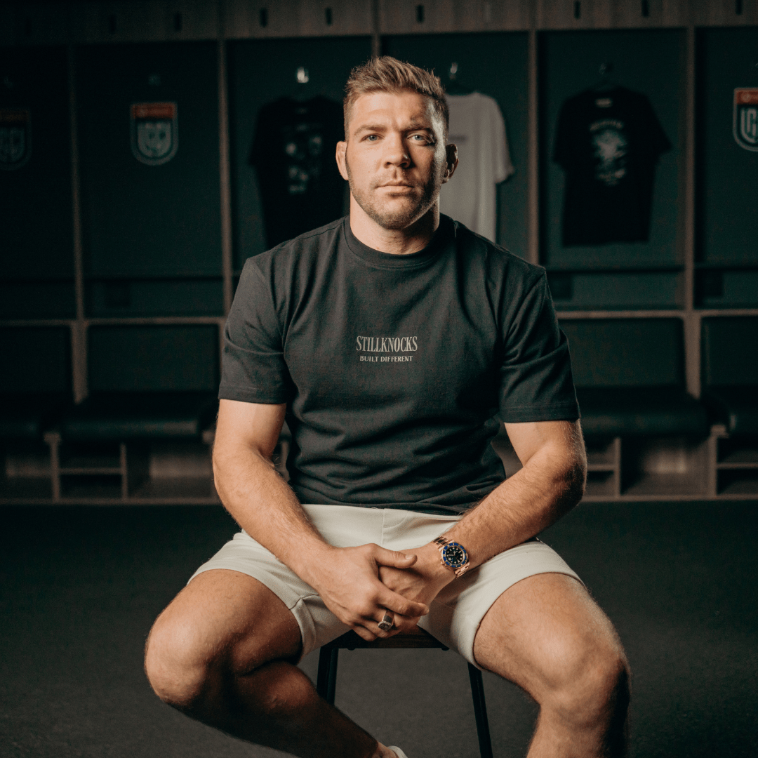 Stillknocks Graphic Boxy Crew Tee Old-Black