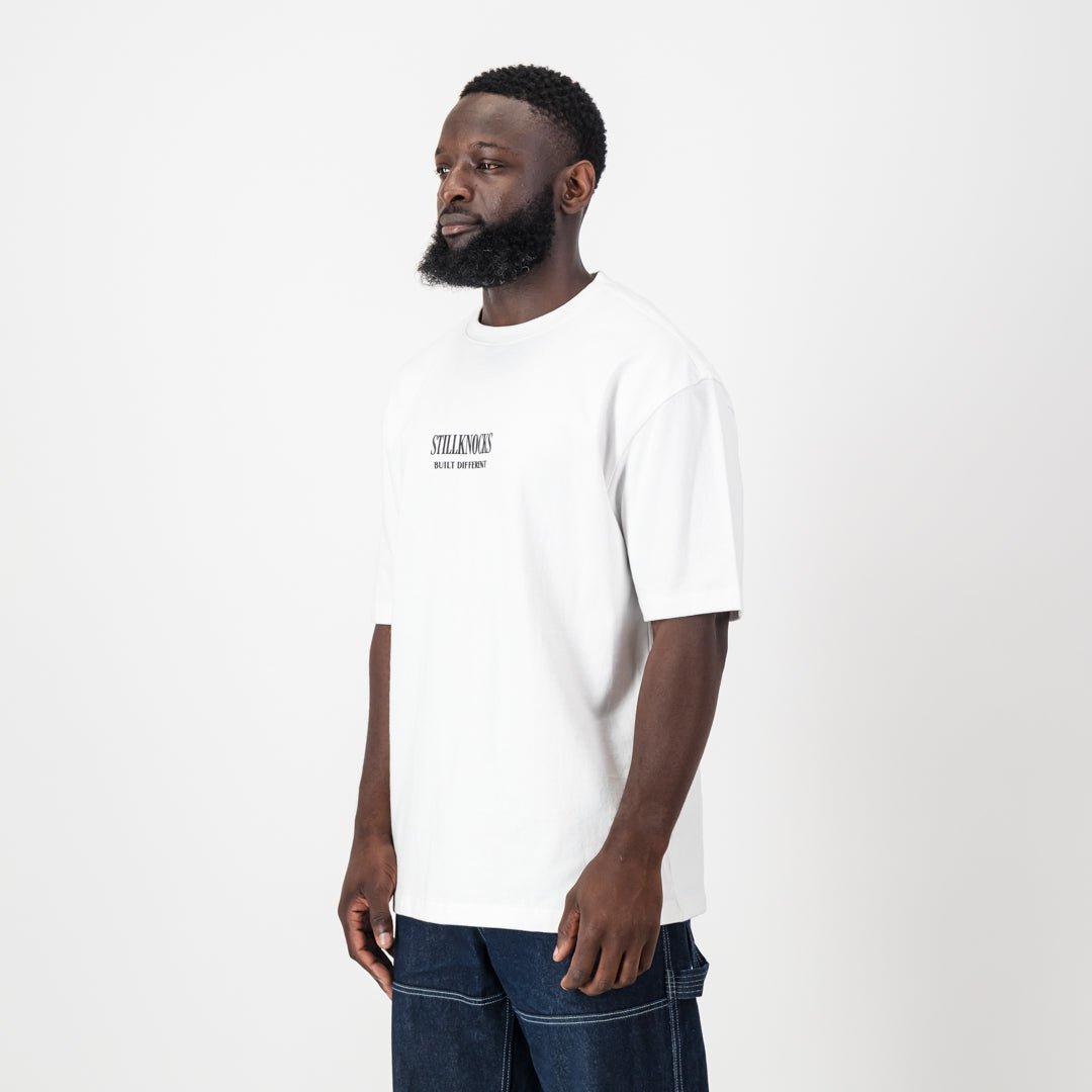Stillknocks Graphic Boxy Crew Tee Old-White