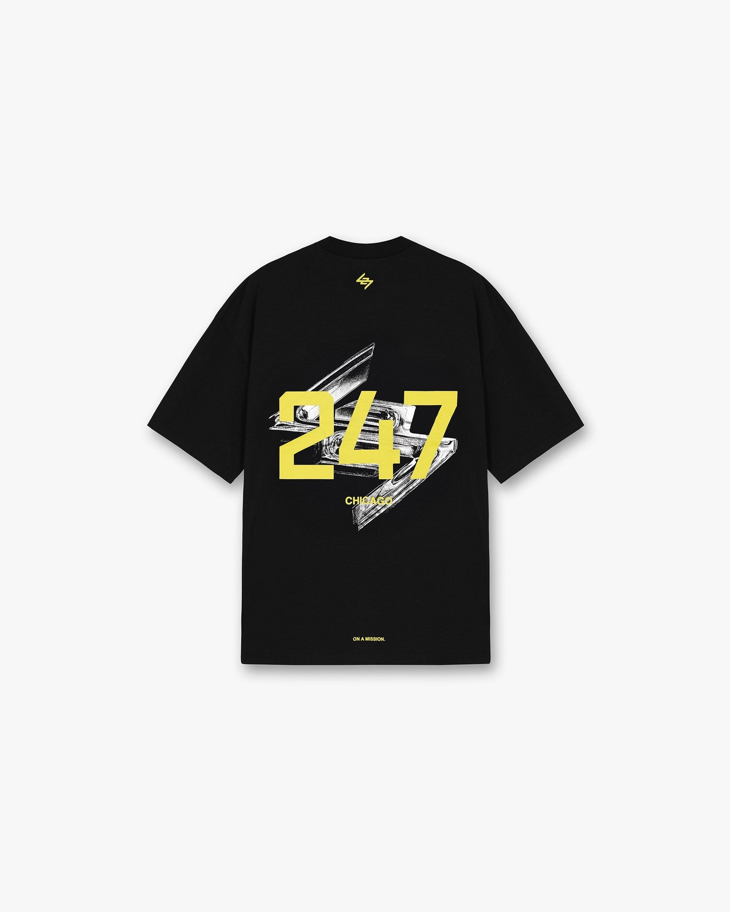 247 Chicago Oversized T-Shirt - Jet Black