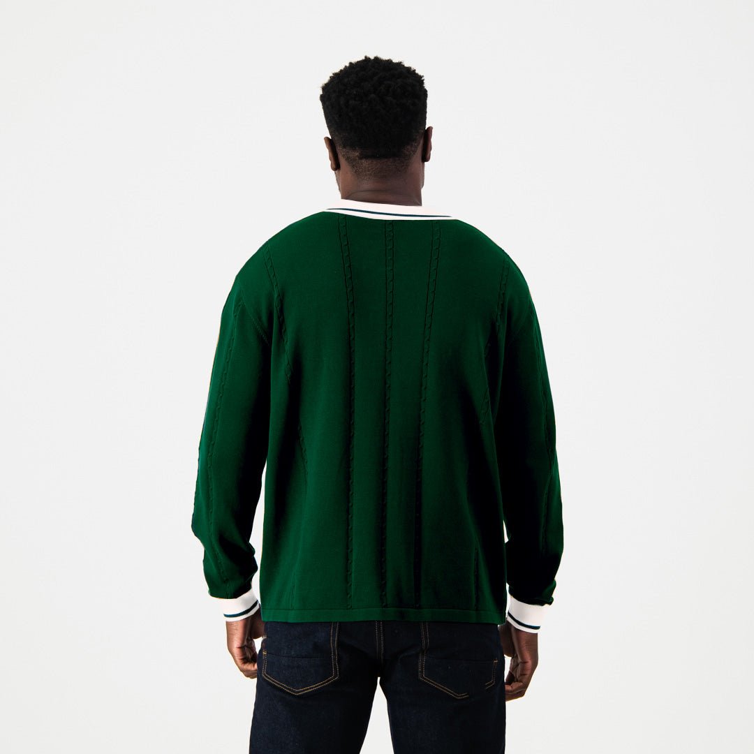 Old School Football LS Knit-OS Green