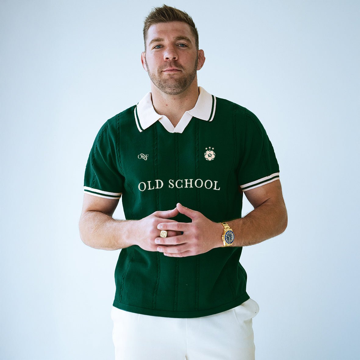 Old School Football SS Knit-OS Green