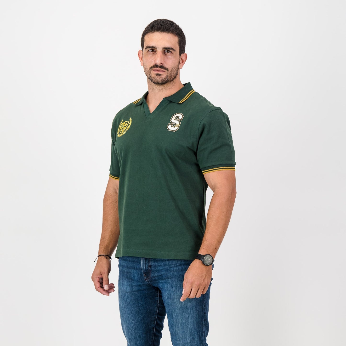 Stillknocks V Tipped SS Polo-OS Green