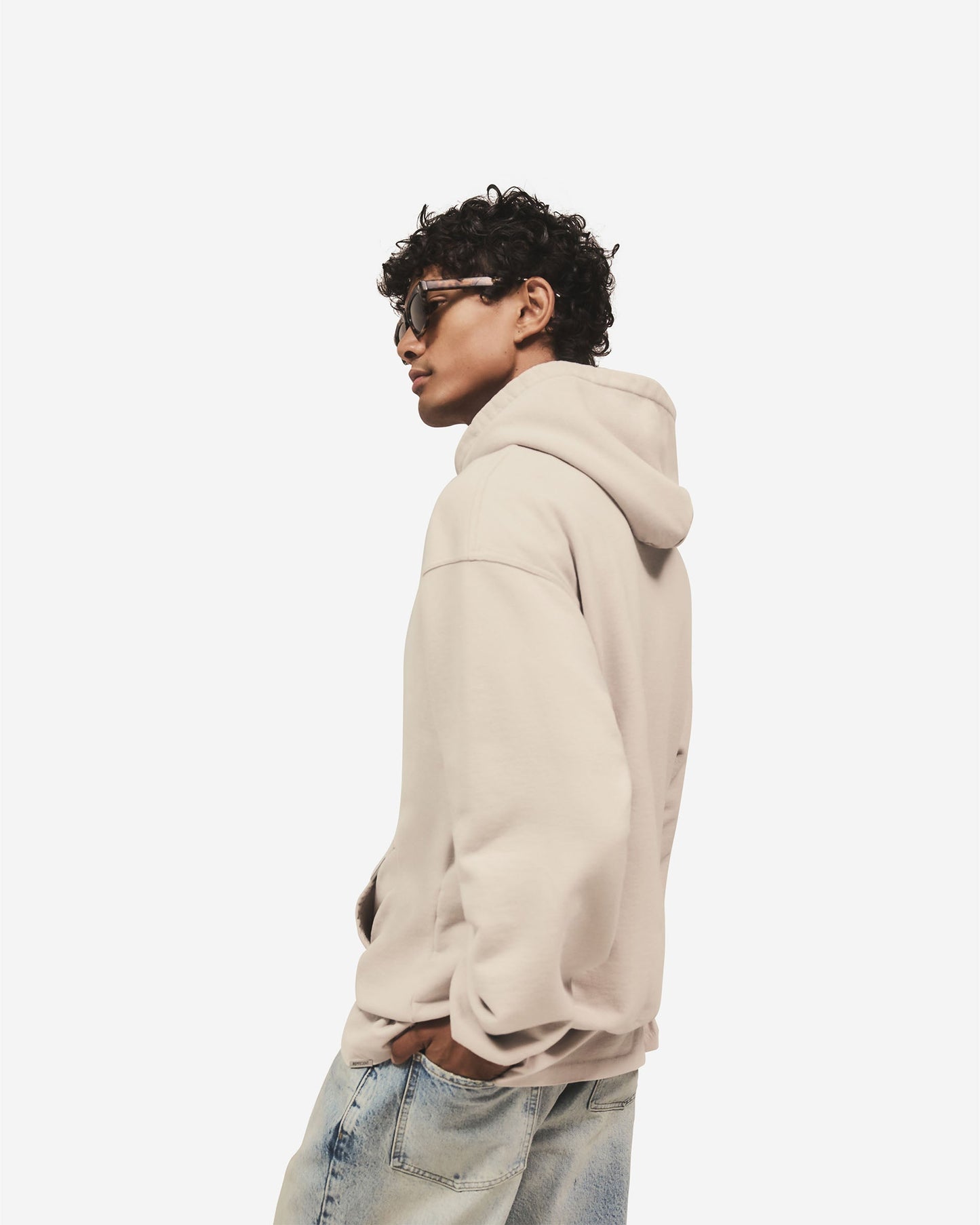 Script Logo Zip Hoodie - Concrete