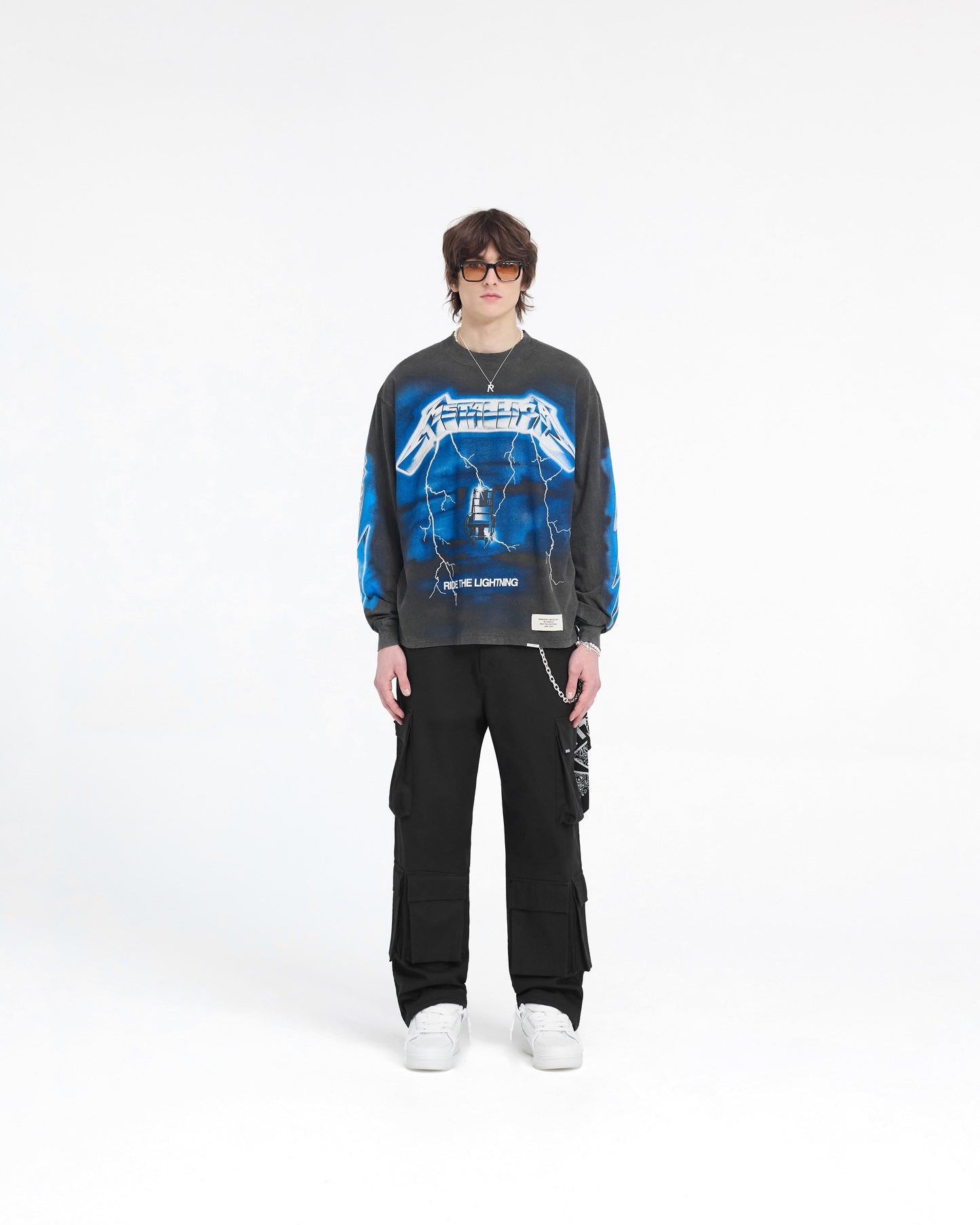 Represent X Metallica Ride The Lightning Long Sleeve T-Shirt - Vintage Grey