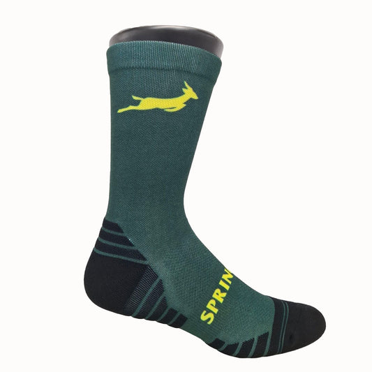 Springboks SML Outline Bok Versus Sock-Green