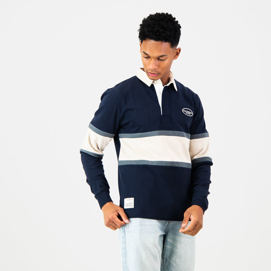 Old School C&S LS Rugby Jersey-Navy