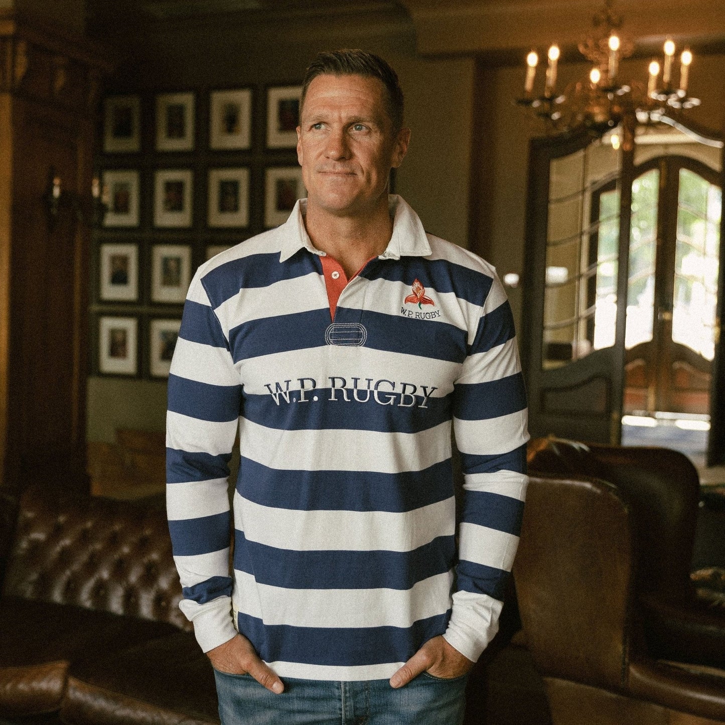 Provincial WP Stripe LS Rugby Jersey-White