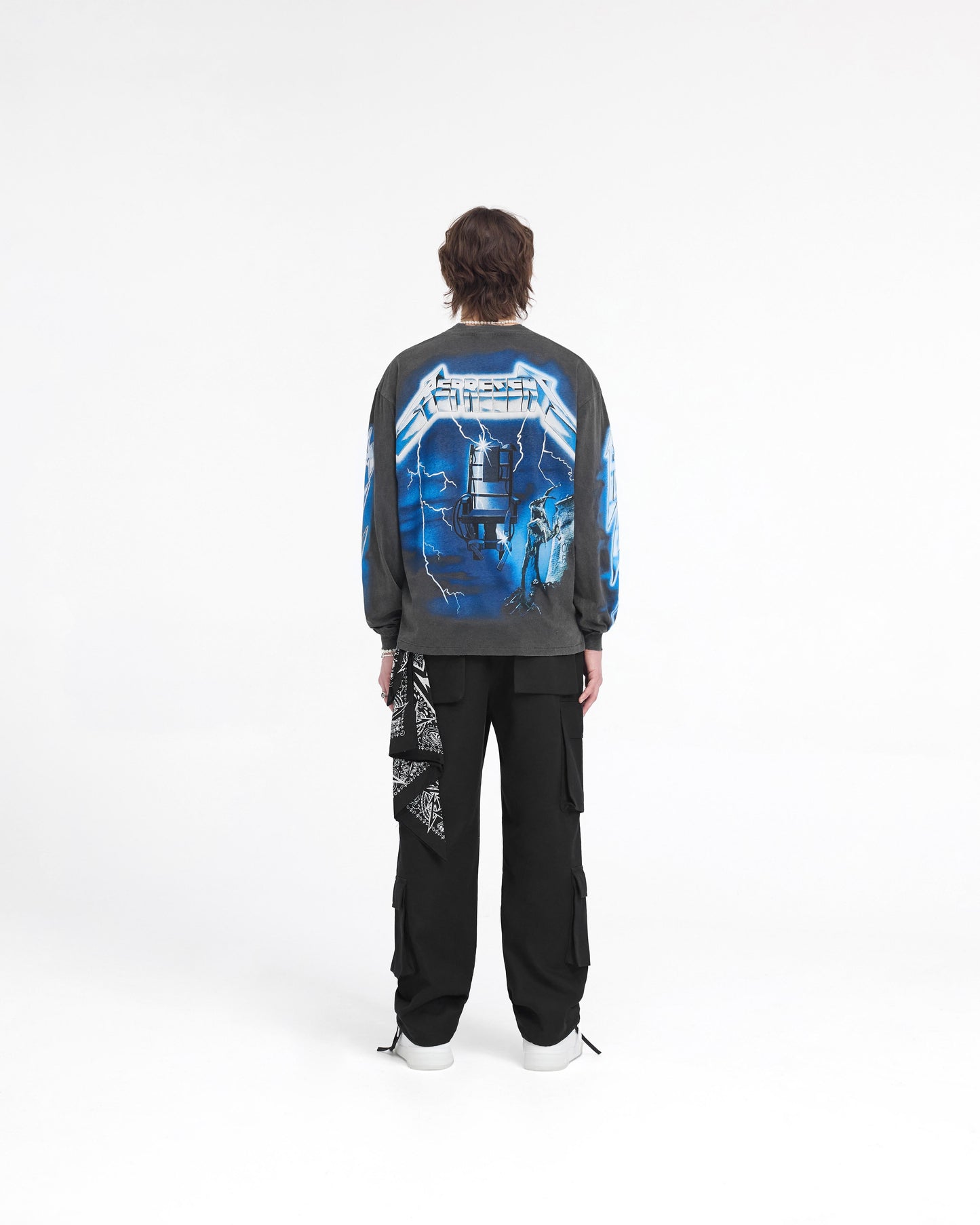 Represent X Metallica Ride The Lightning Long Sleeve T-Shirt - Vintage Grey