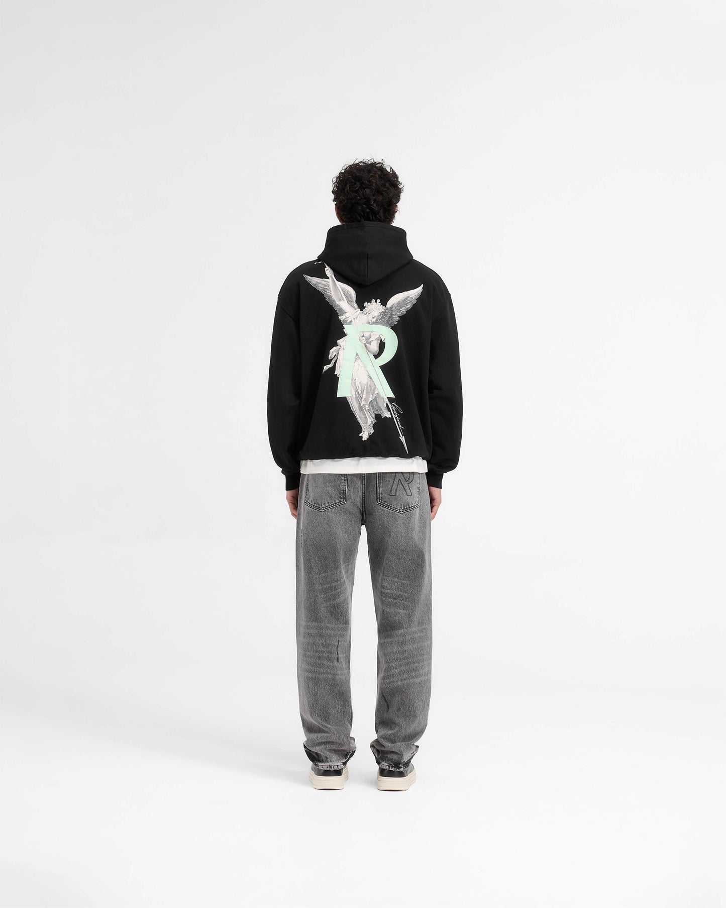 Archangel Initial Hoodie - Jet Black